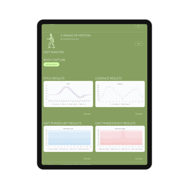 Gait analysis graphs